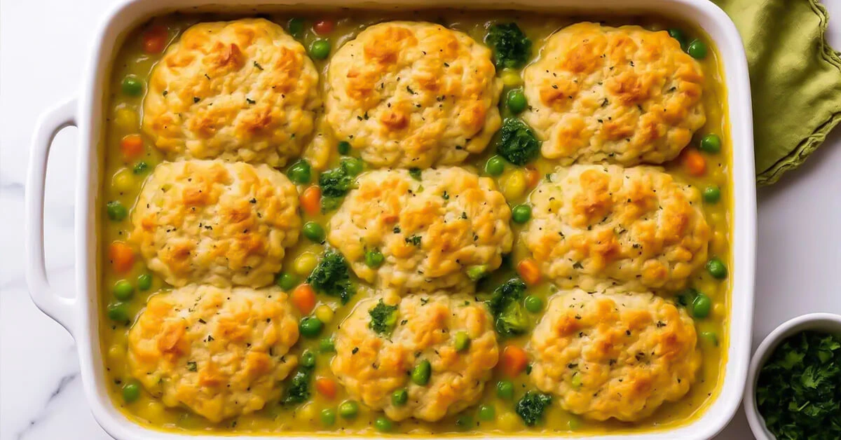 Easy Biscuit Vegetable Pot Pie Recipe