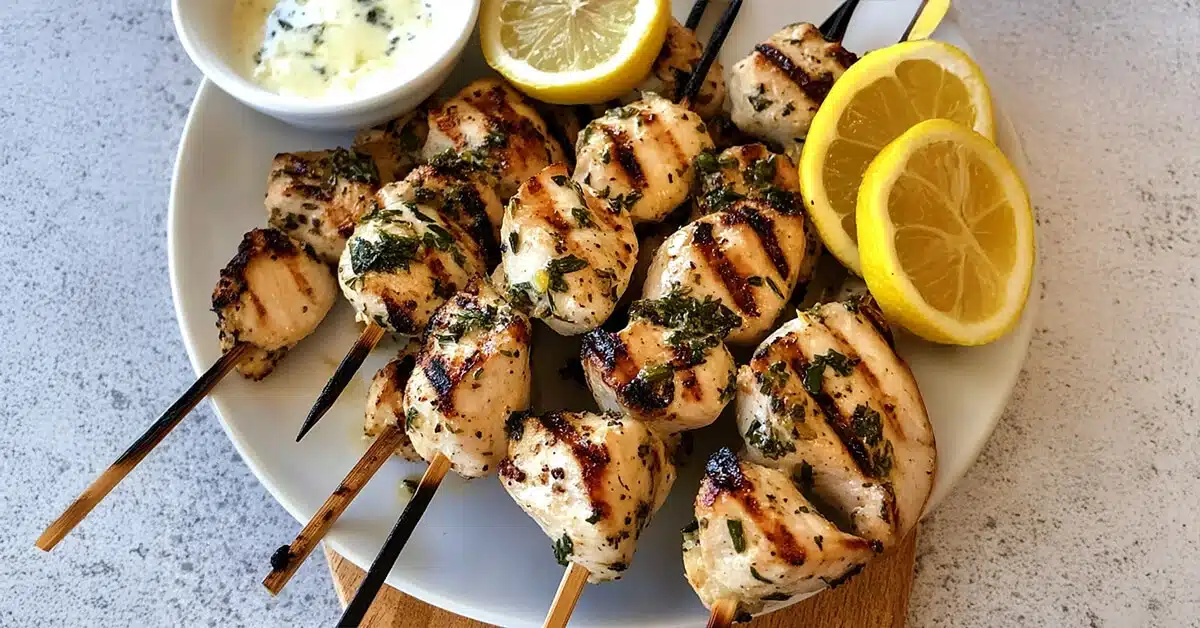 Grilled Lemon Herb Chicken Skewers