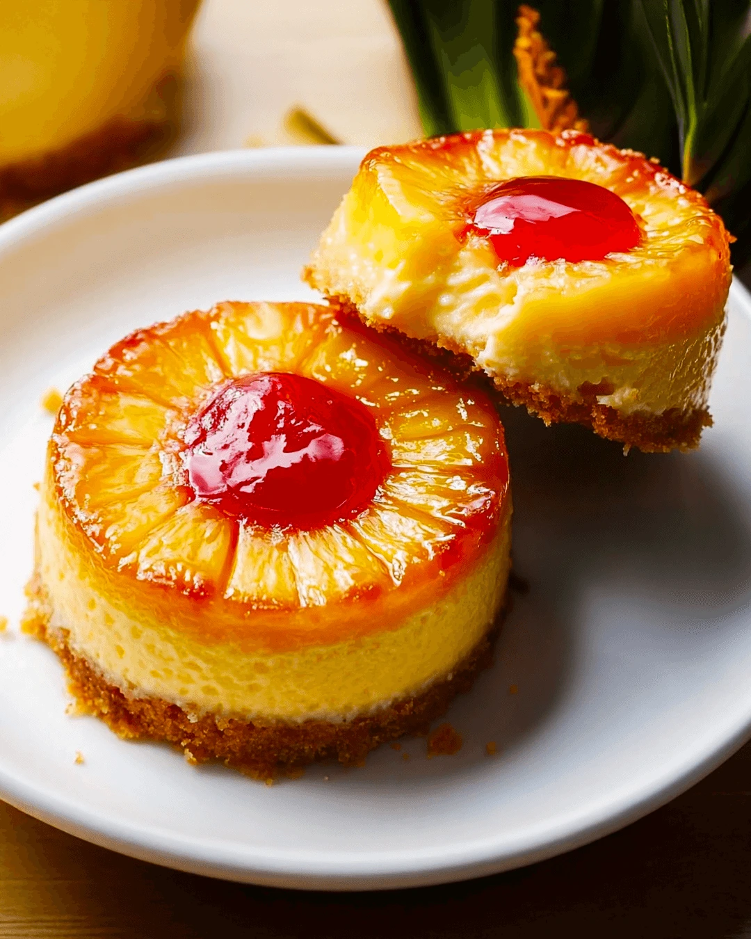 Mini Pineapple Upside-Down Cheesecakes Recipe How to Make Mini Pineapple Upside Down Cheesecakes