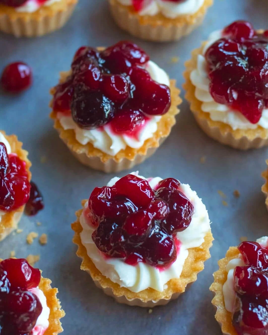 How to Make No Bake Mini Cranberry Cheesecake Tarts