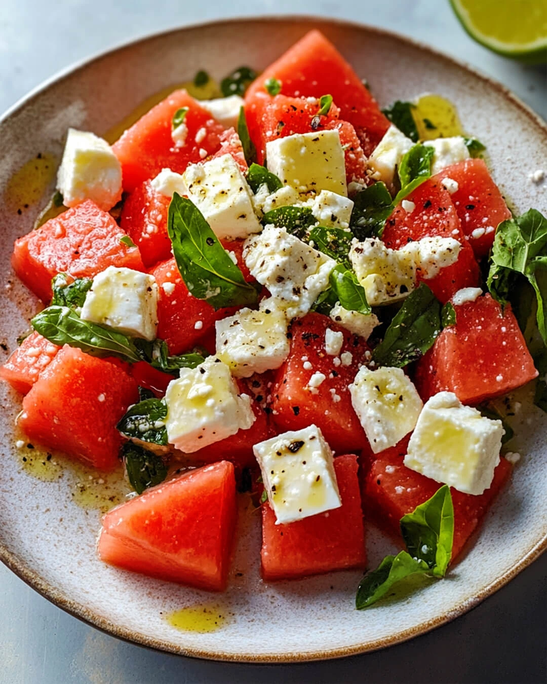 Refreshing Basil Watermelon Feta Salad Ingredients You Need for This Basil Watermelon Feta Salad