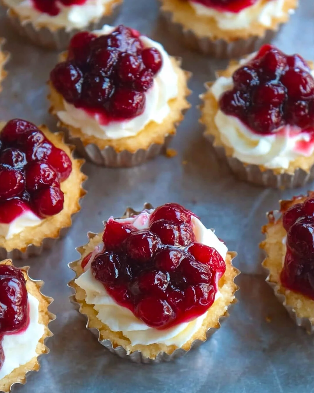 Ingredients for No Bake Mini Cranberry Cheesecake Tarts