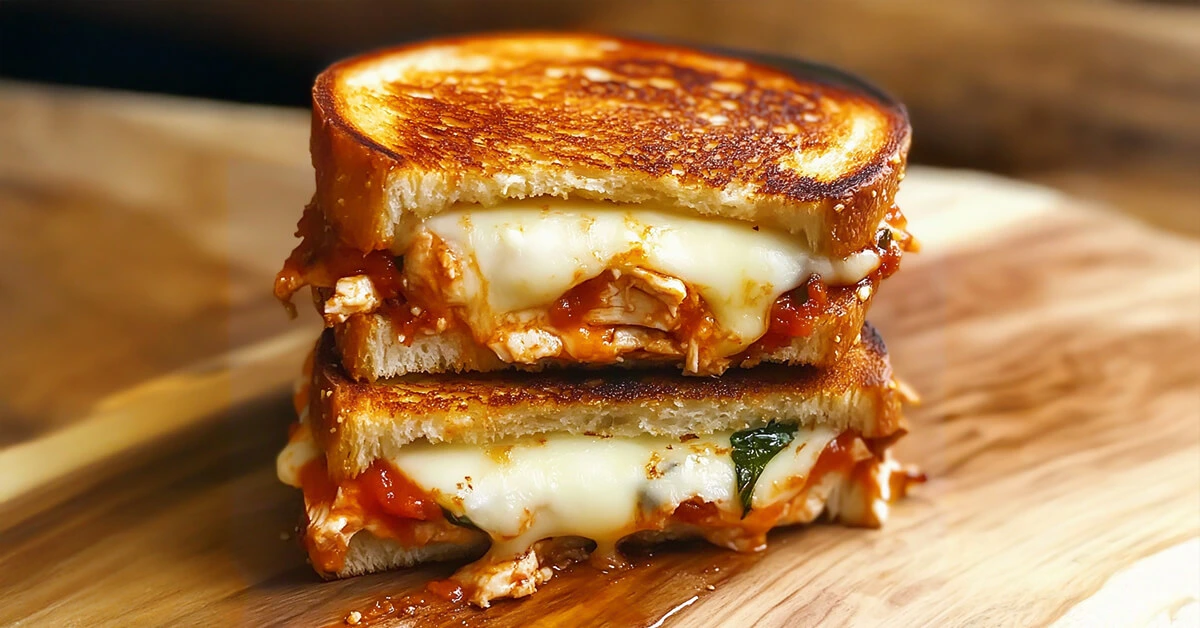 Lazy Chicken Parmesan Grilled Cheese