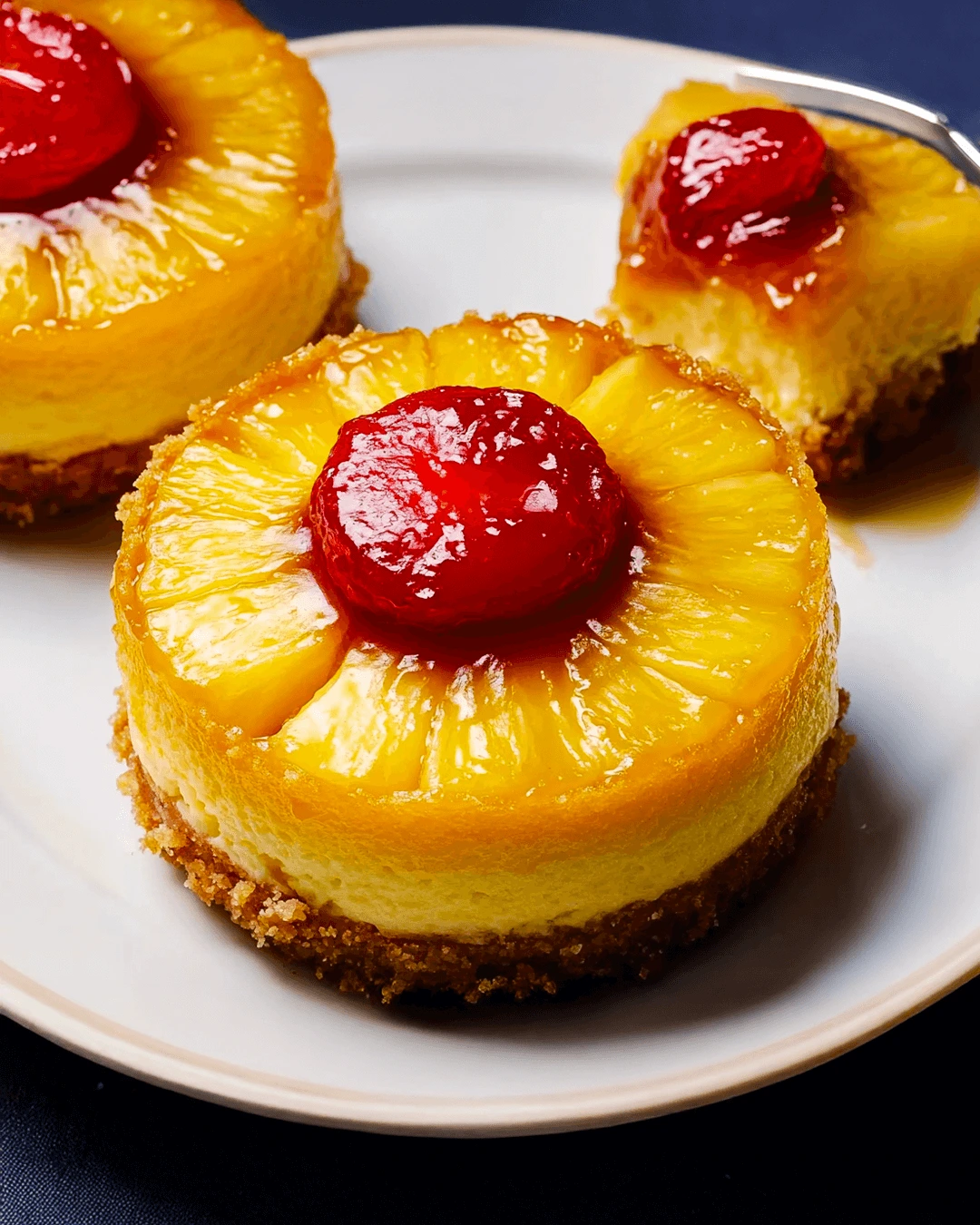 Mini Pineapple Upside-Down Cheesecakes Recipe Mini Pineapple Upside Down Cheesecakes Recipe