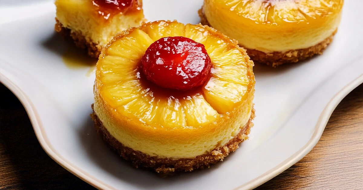 Mini Pineapple Upside-Down Cheesecakes Recipe