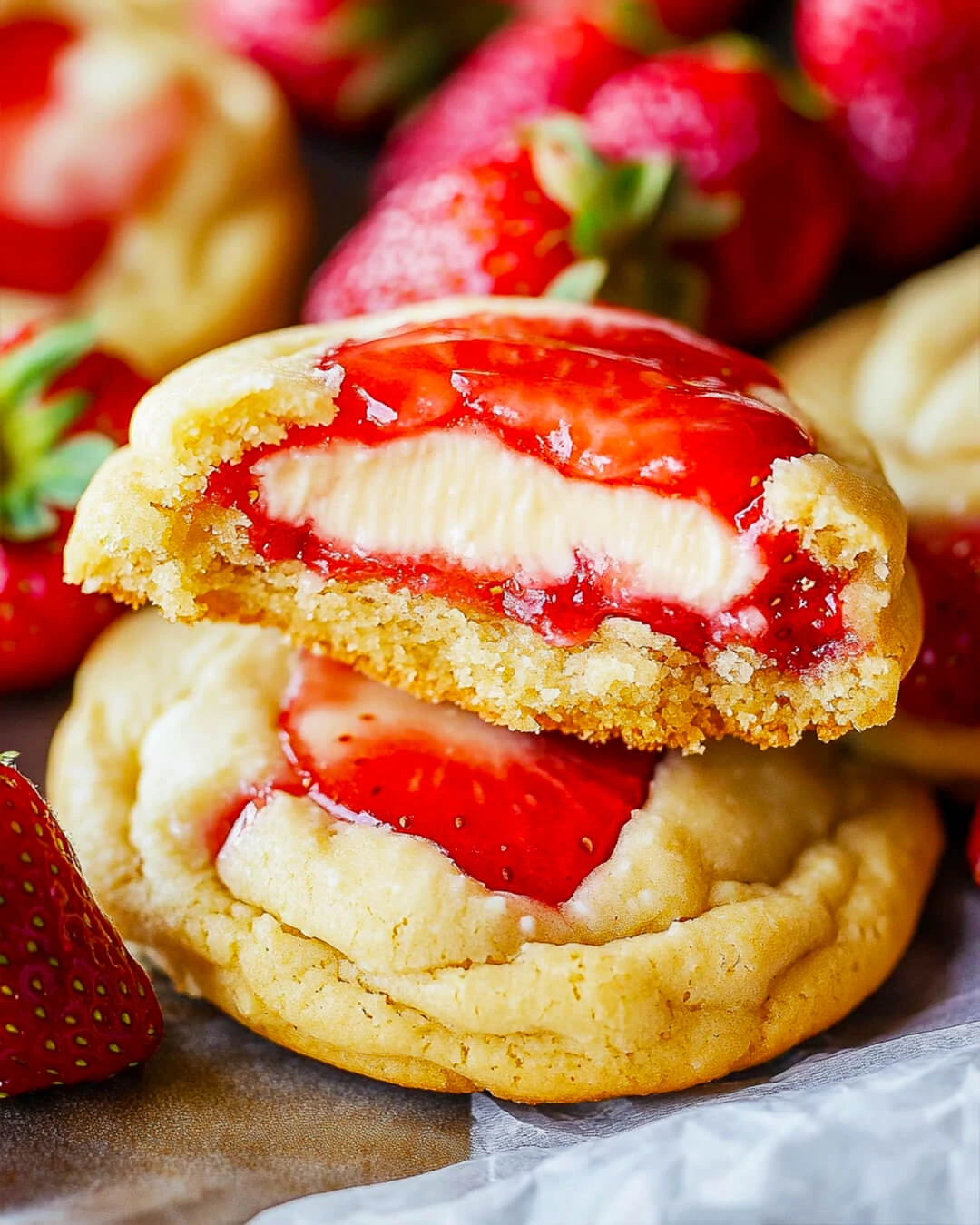 Strawberry Cheesecake Cookies