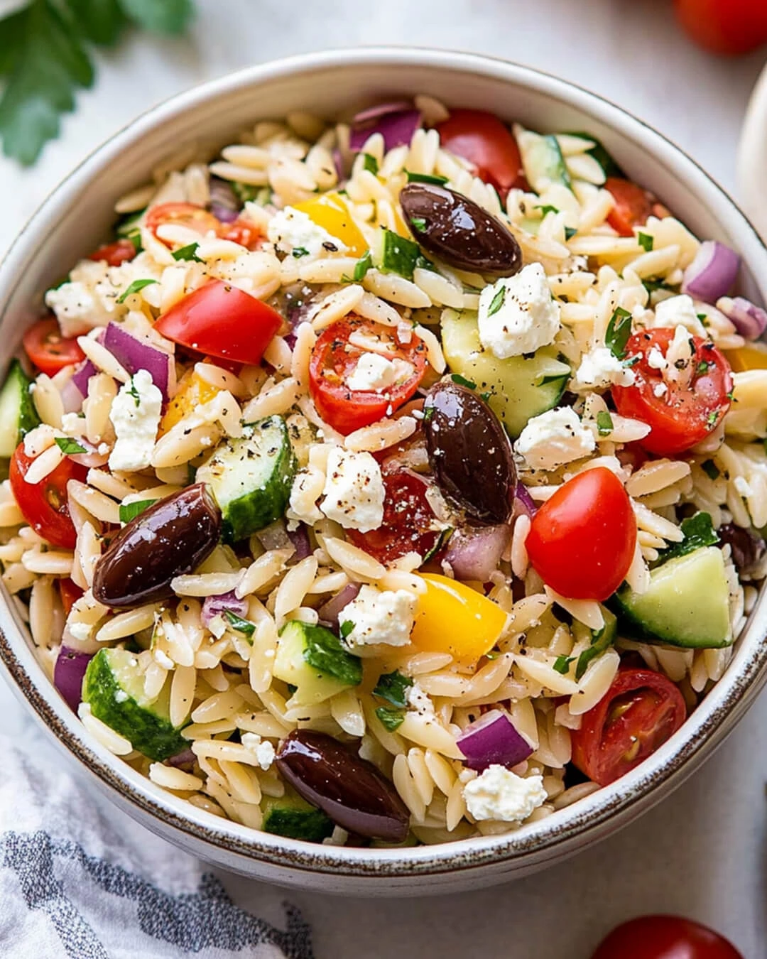 Easy Greek Orzo Salad The Ingredients for Greek Orzo Salad