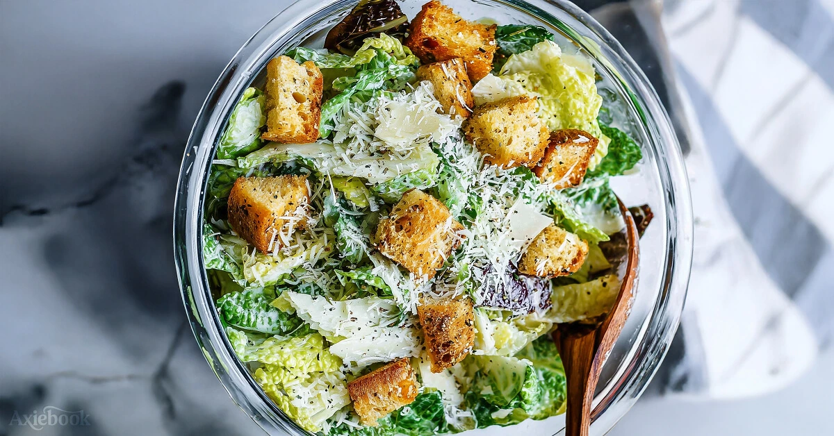 Caesar Salad with Garlic Croutons