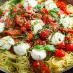 Caprese Pasta with Cherry Tomatoes Caprese Pasta with Cherry Tomatoes