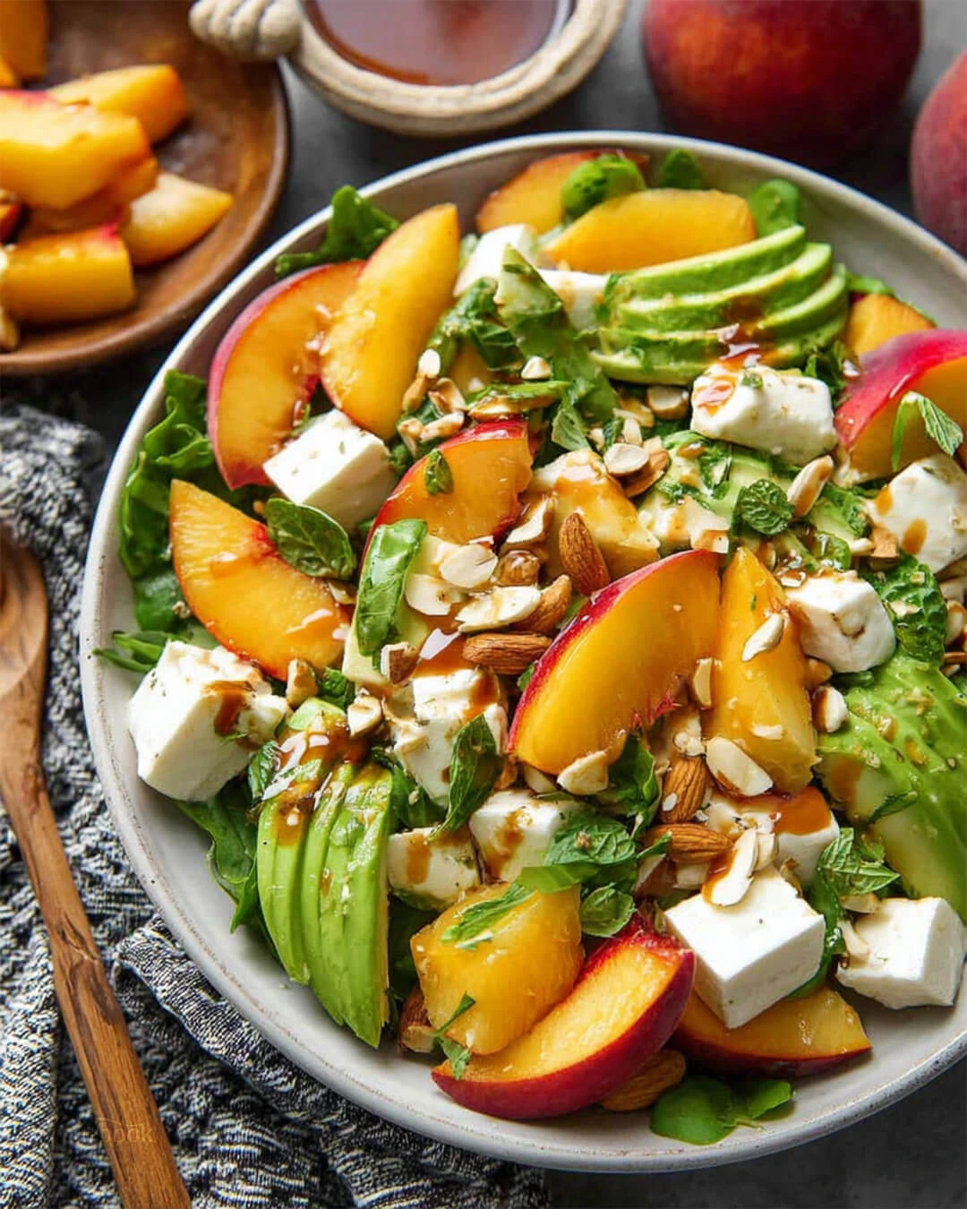 Fresh Peach Mozzarella Salad Recipe How to Make Peach Mozzarella Salad