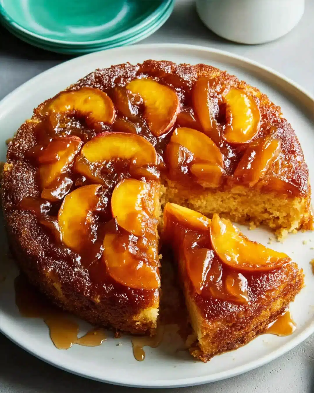 How to Make Peach Upside Down Cake