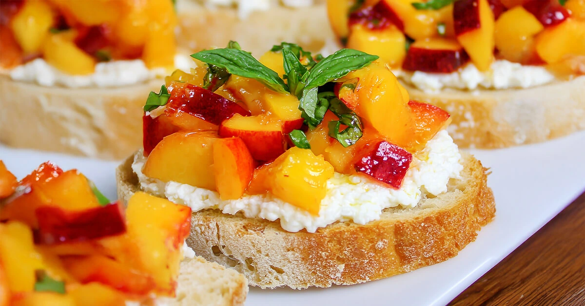 Peach Bruschetta