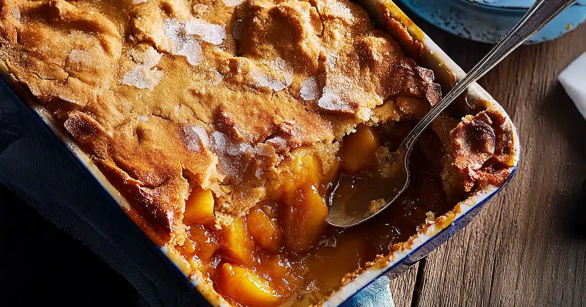 Peach Cobbler with Hot Sugar Crust Recipe