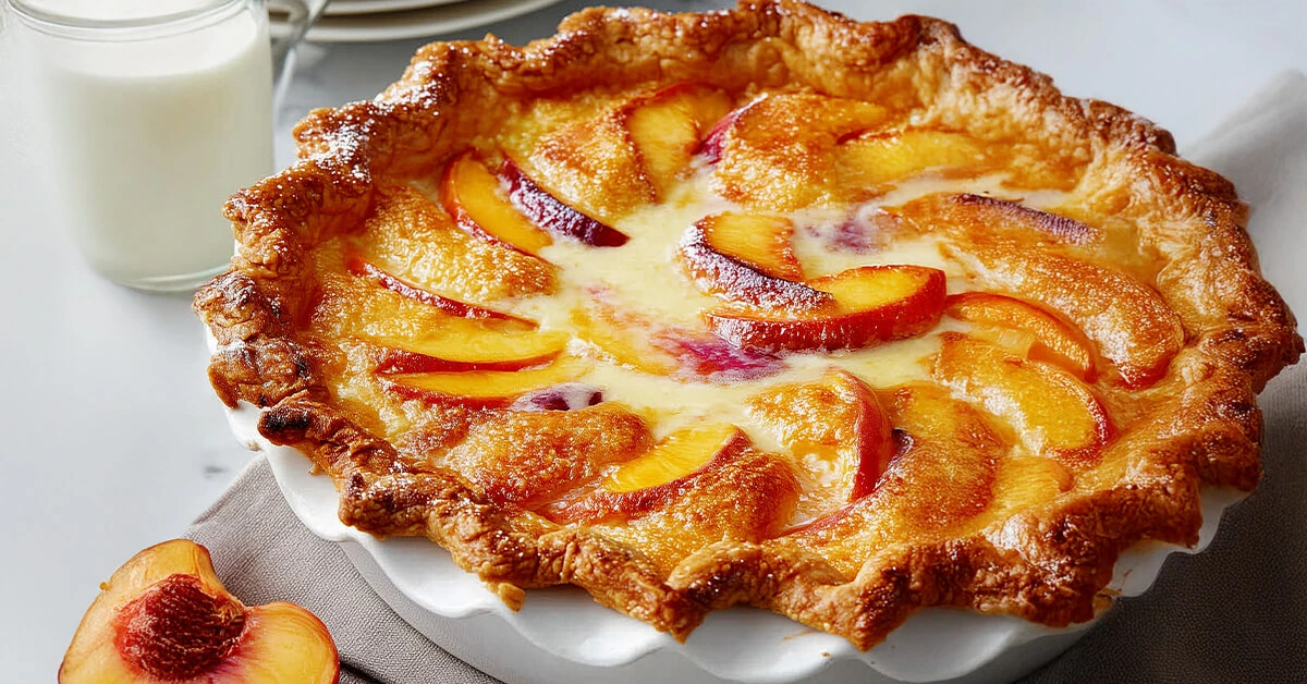 Peach Custard Pie