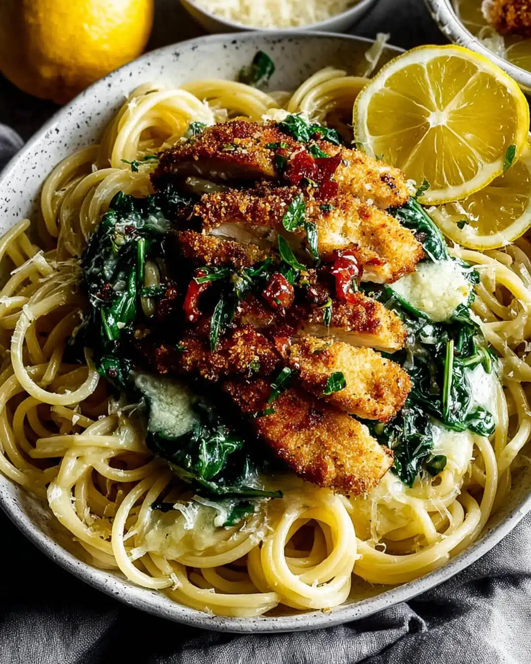The Ingredients for This Lemon Arugula Pasta with Chicken Recipe
