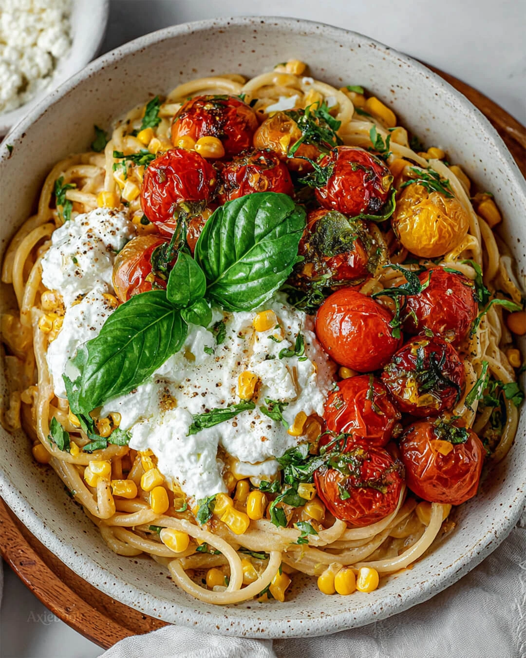 Creamy Sweet Corn Pasta with Basil and Cherry Tomatoes What I Always Do to Make This Creamy Sweet Corn Pasta Taste Extra Fresh