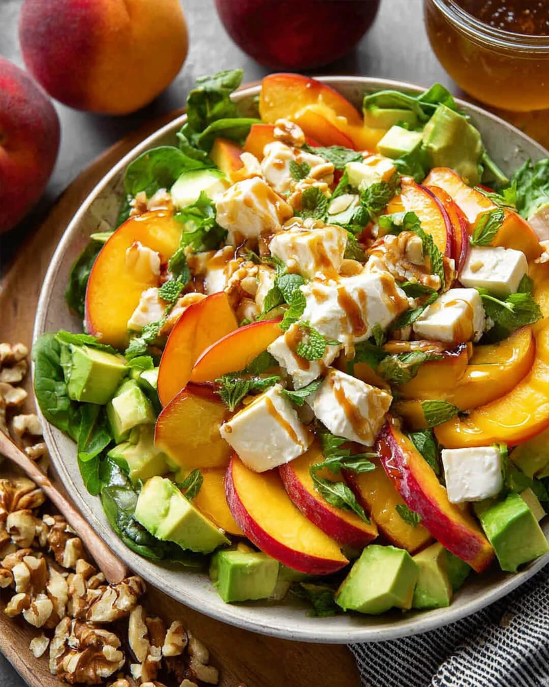 Fresh Peach Mozzarella Salad Recipe Why Im Totally Smitten With This Peach Mozzarella Salad