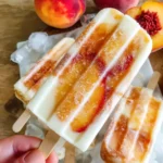 3 Ingredient Peach Yogurt Pops