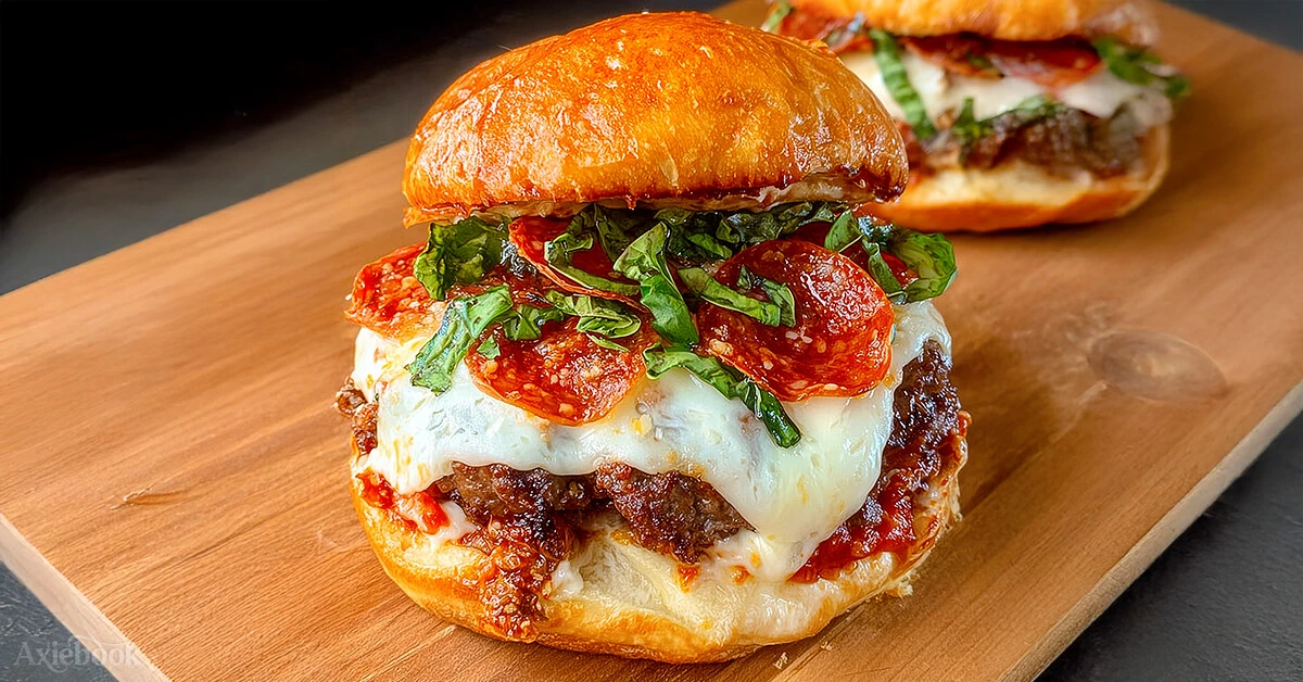 Classic Pizza Burger with Pepperoni