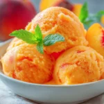 Simple and Easy Peach Sorbet Recipe Easy Peach Sorbet