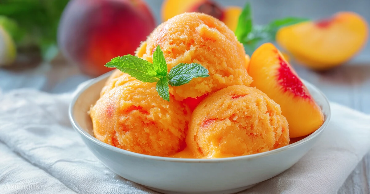 Easy Peach Sorbet
