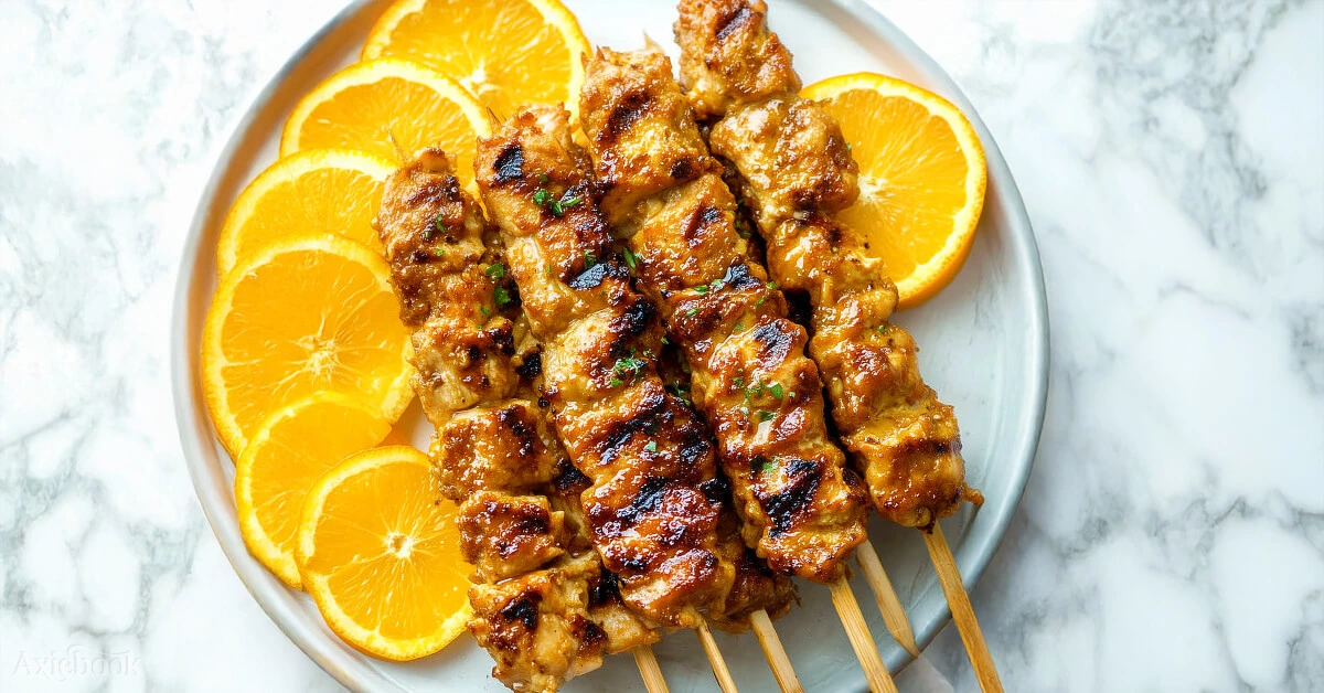 Grilled Chicken Skewers with Orange
