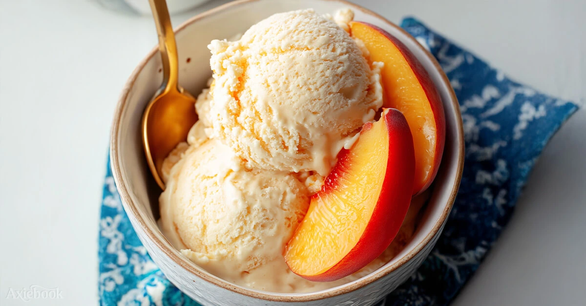 Homemade Peach Ice Cream Recipe
