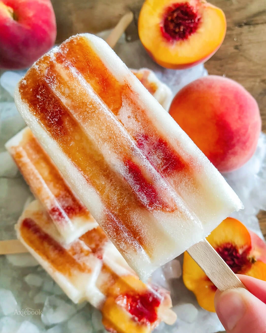 How to Make 3 Ingredient Peach Yogurt Pops