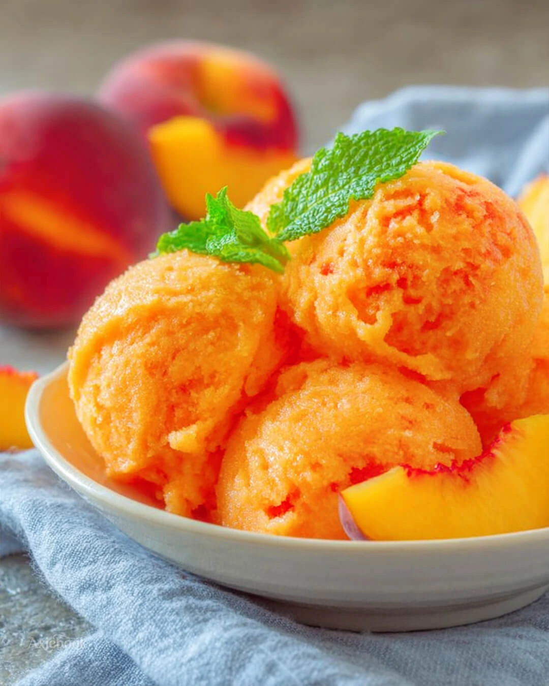 Simple and Easy Peach Sorbet Recipe How to Make Easy Peach Sorbet