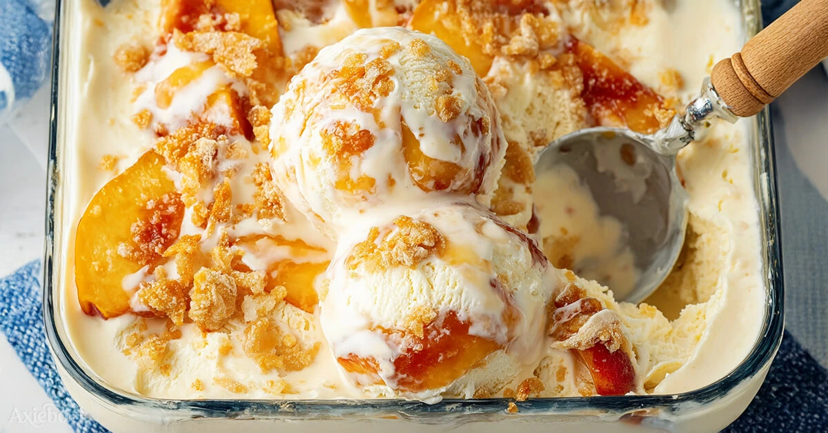 No-Churn Peach Cobbler Ice Cream How to Make No Churn Peach Cobbler Ice Cream