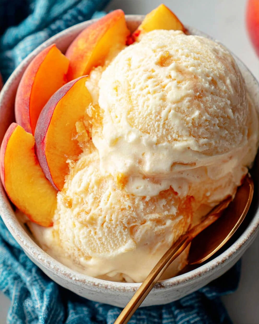 Homemade Peach Ice Cream Recipe How to Make Peach Ice Cream