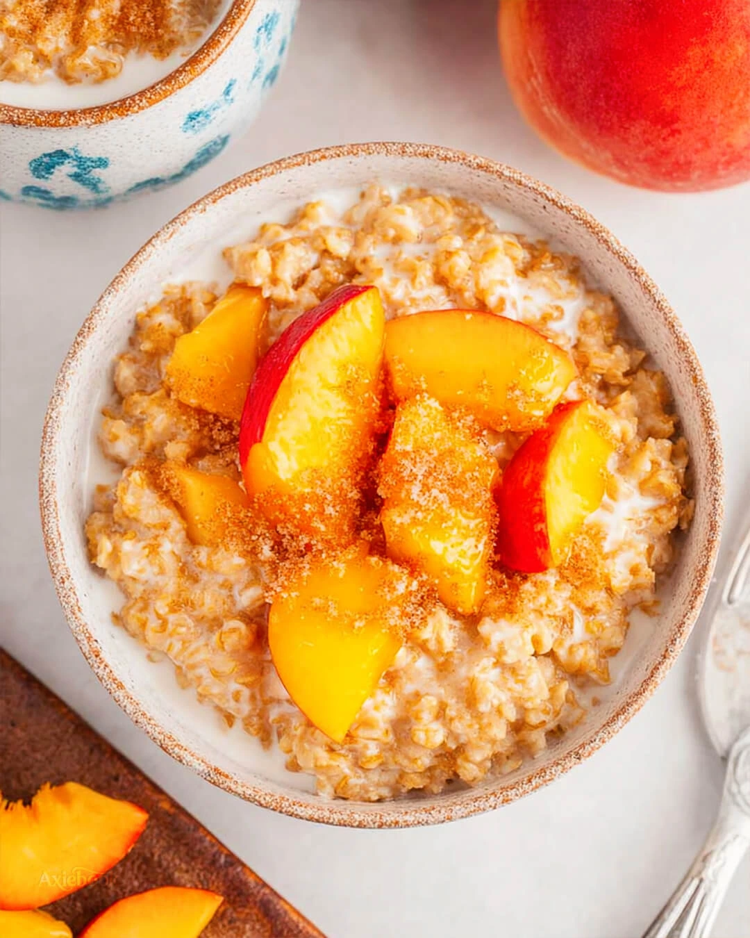 Cozy Peaches and Cream Steel-Cut Oatmeal How to Make Peaches and Cream Steel Cut Oatmeal