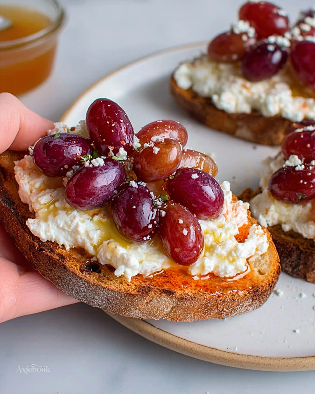 Easy Dreamy Roasted Grape Ricotta Toast How to Make Roasted Grape Ricotta Toast