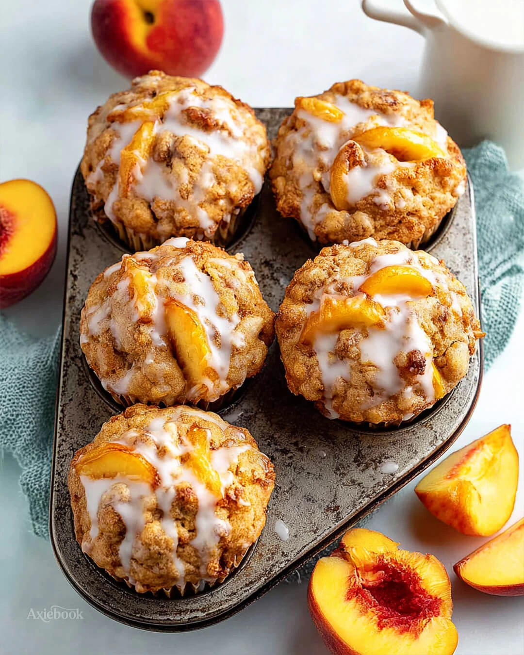 Easy Vanilla Peach Muffins How to Make Vanilla Peach Muffins