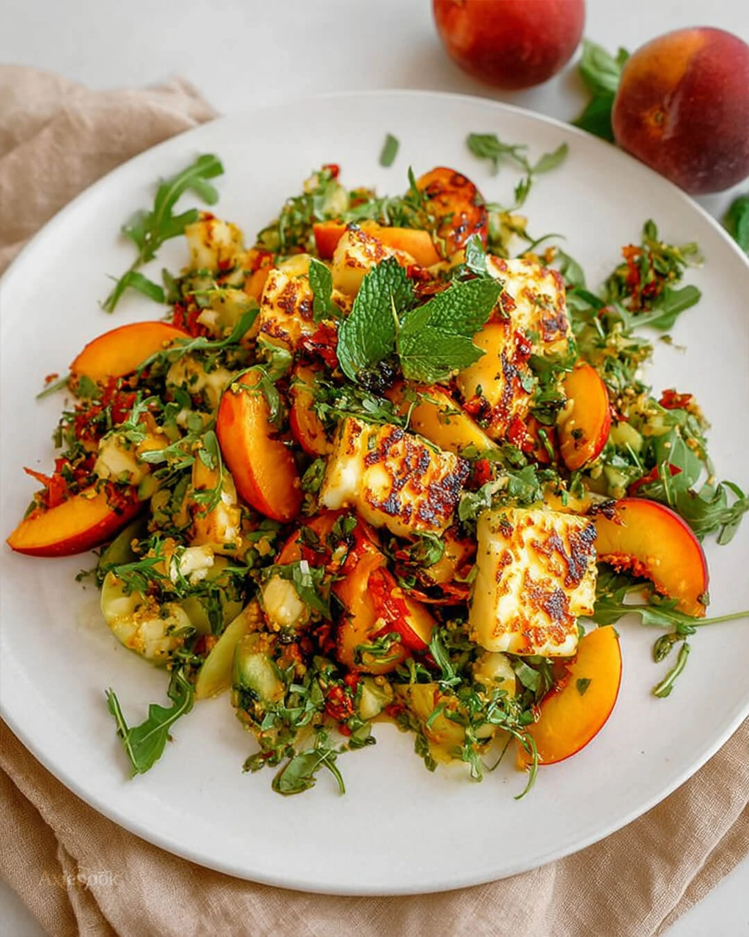 Easy Seared Halloumi and Peach Salad Ingredients You Need for Seared Halloumi and Peach Salad