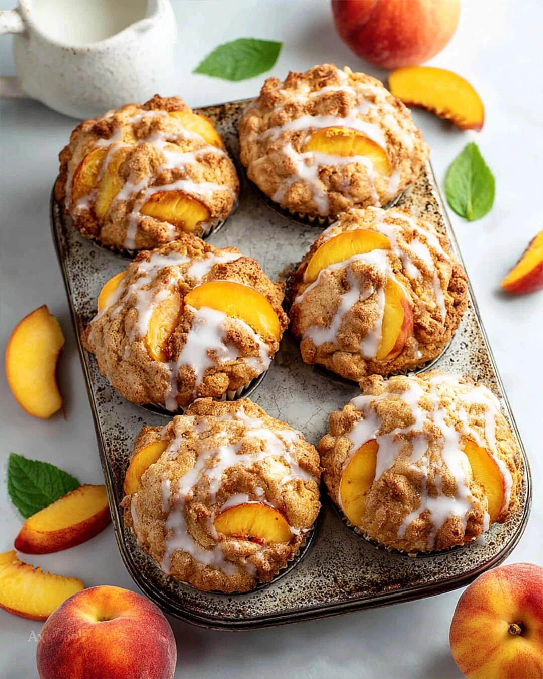 Easy Vanilla Peach Muffins Ingredients You Need for Vanilla Peach Muffins