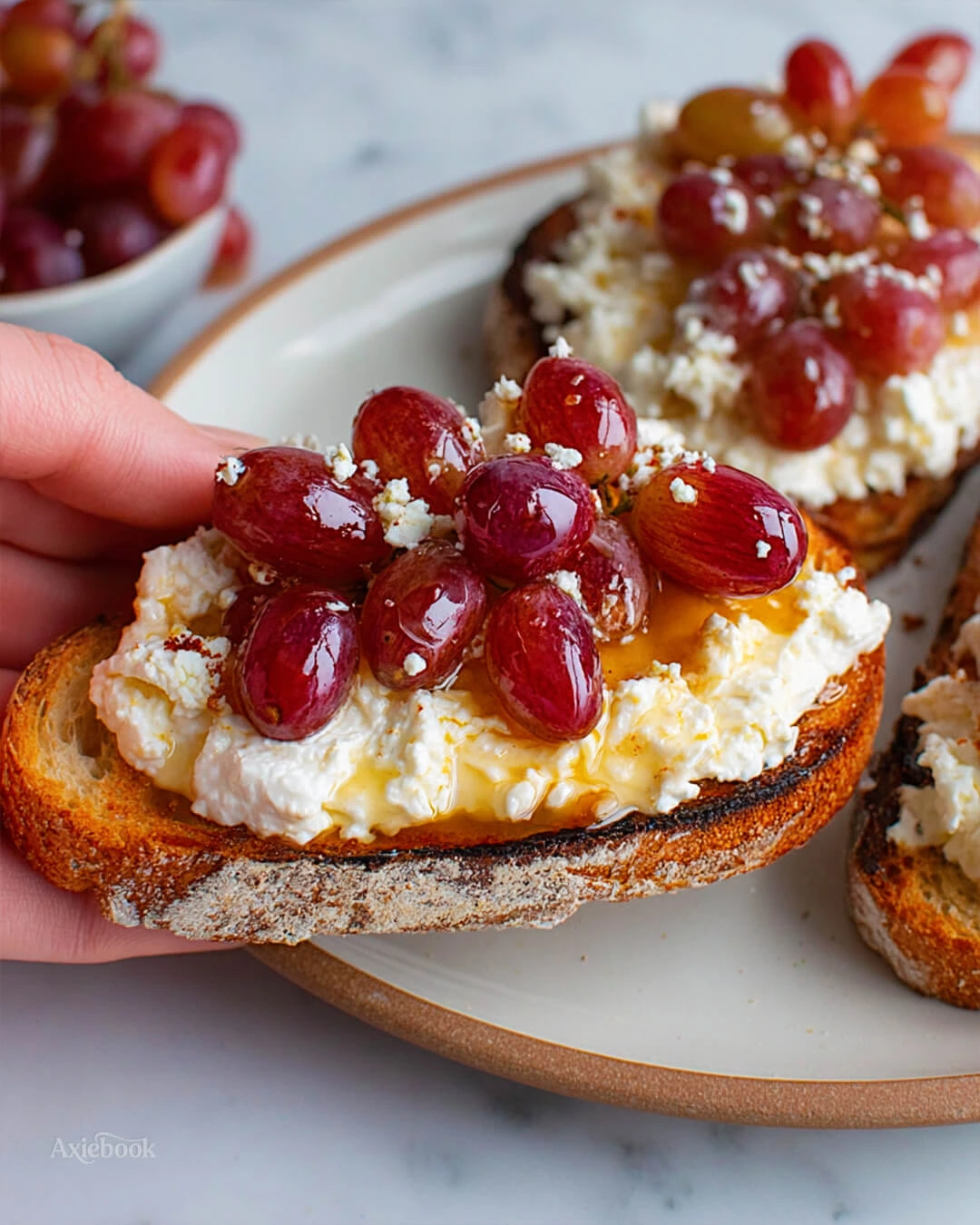 Easy Dreamy Roasted Grape Ricotta Toast My Favorite Way to Build Roasted Grape Ricotta Toast