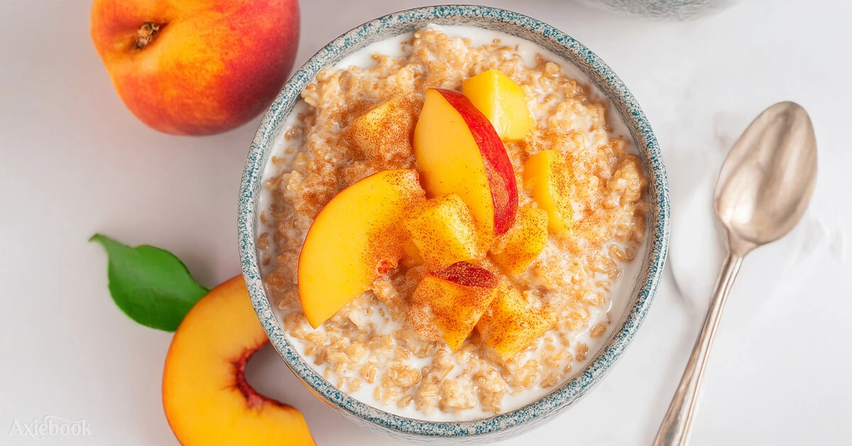 Peaches and Cream Steel-Cut Oatmeal