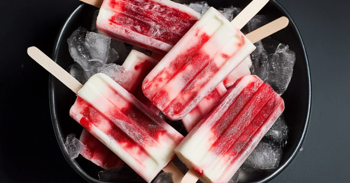 Rhubarb and Greek Yogurt Popsicles