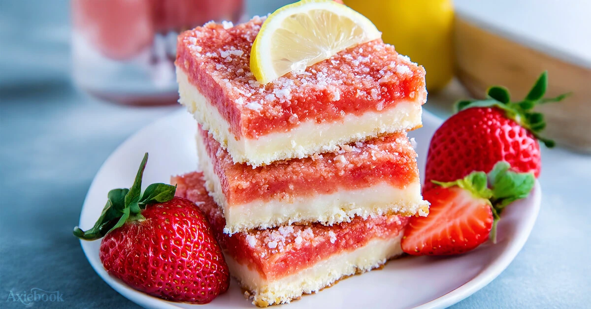 Sweet Strawberry Lemonade Bars