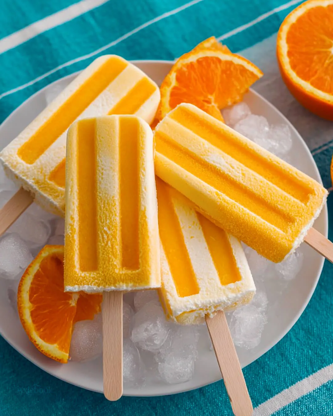 The Ingredients for These Orange Cream Popsicles
