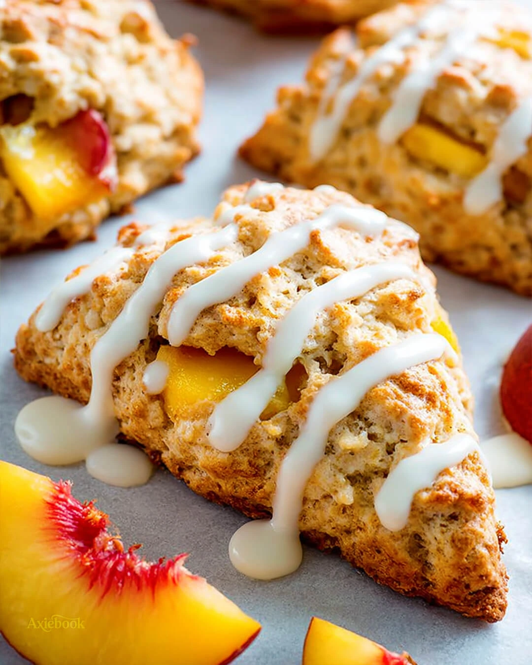 Easy Fresh Peach Scones The Way I Shape These Peach Scones for That Perfect Crumb