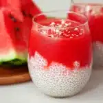 Watermelon Coconut Sago Pudding