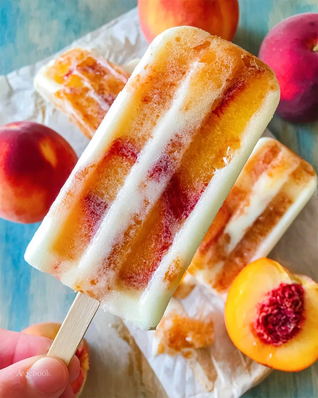 Why Im All About These 3 Ingredient Peach Yogurt Pops