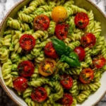 Creamy Avocado Pesto Pasta with Cherry Tomatoes Creamy Avocado Pesto Pasta with Cherry Tomatoes