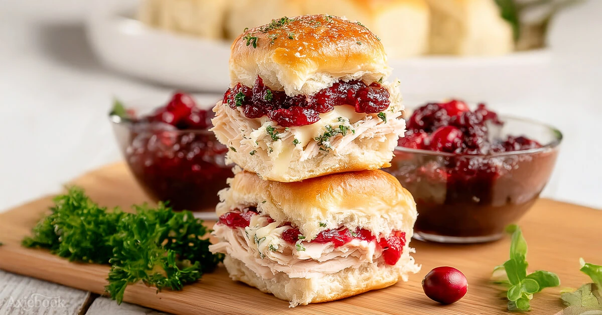 Easy Cranberry Turkey Sliders