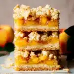 Easy Peach Crumble Bars