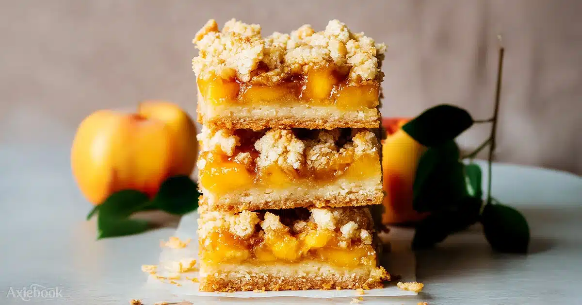 Easy Peach Crumble Bars