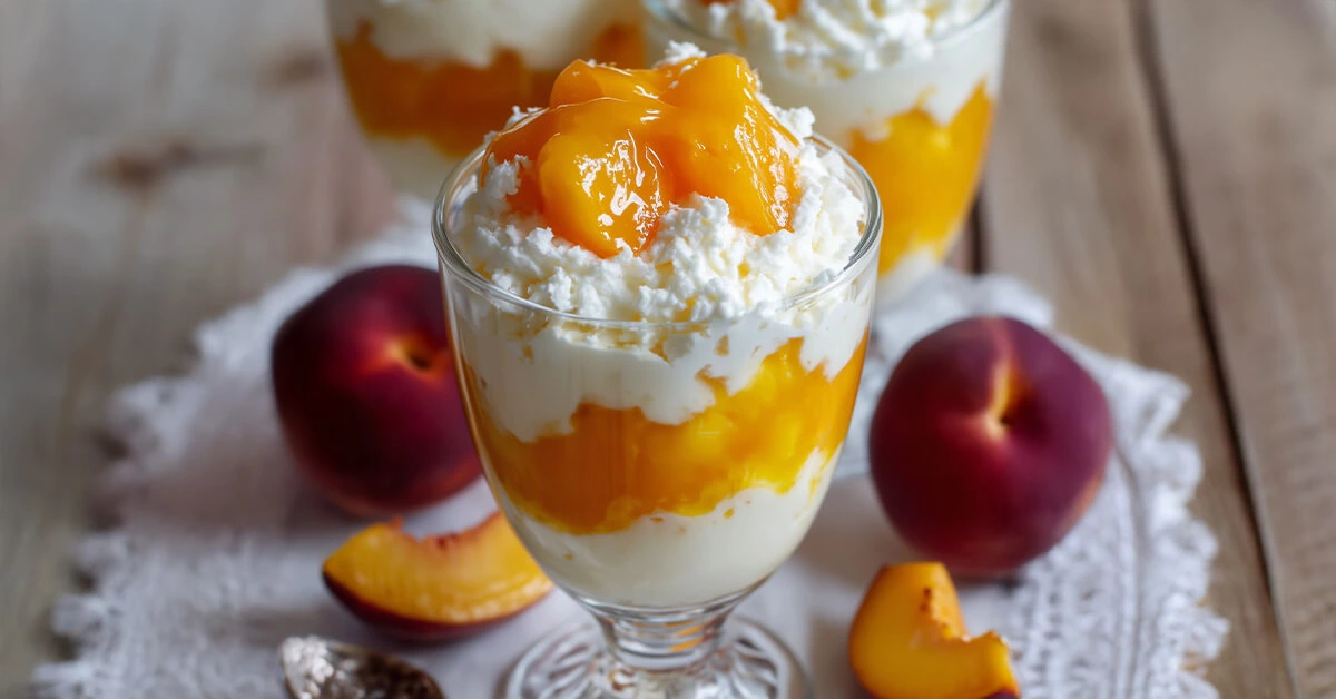Easy Peach and White Chocolate Mousse