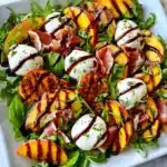 Grilled Peach and Burrata Salad with Balsamic Drizzle